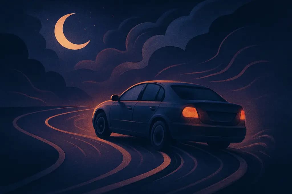 Dream illustration: Car skidding or losing traction
