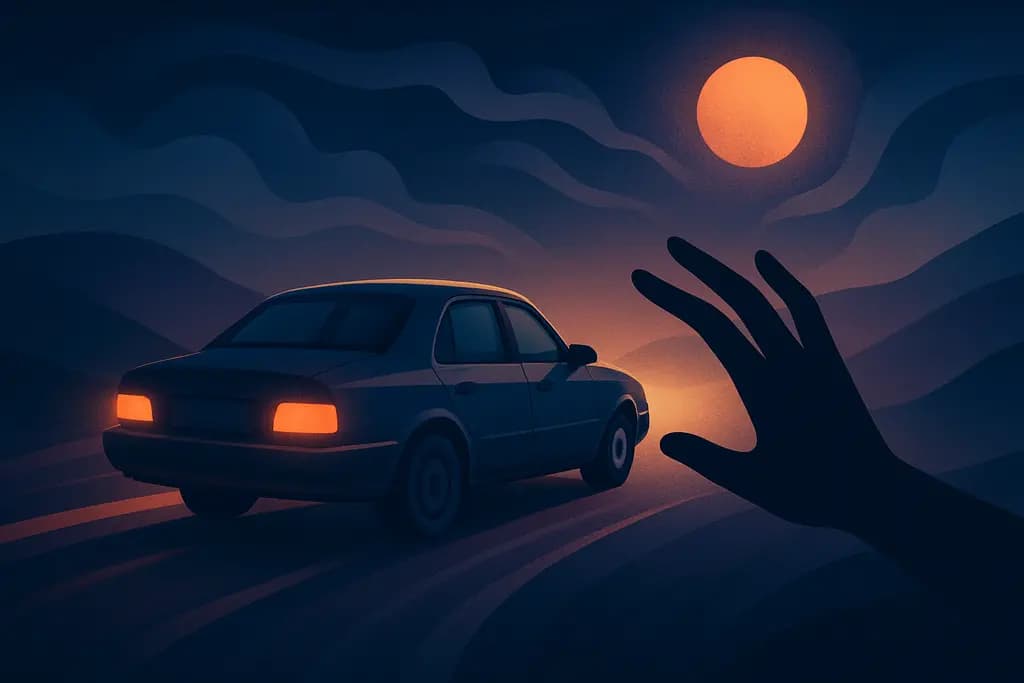 Dream illustration: Car with no brakes