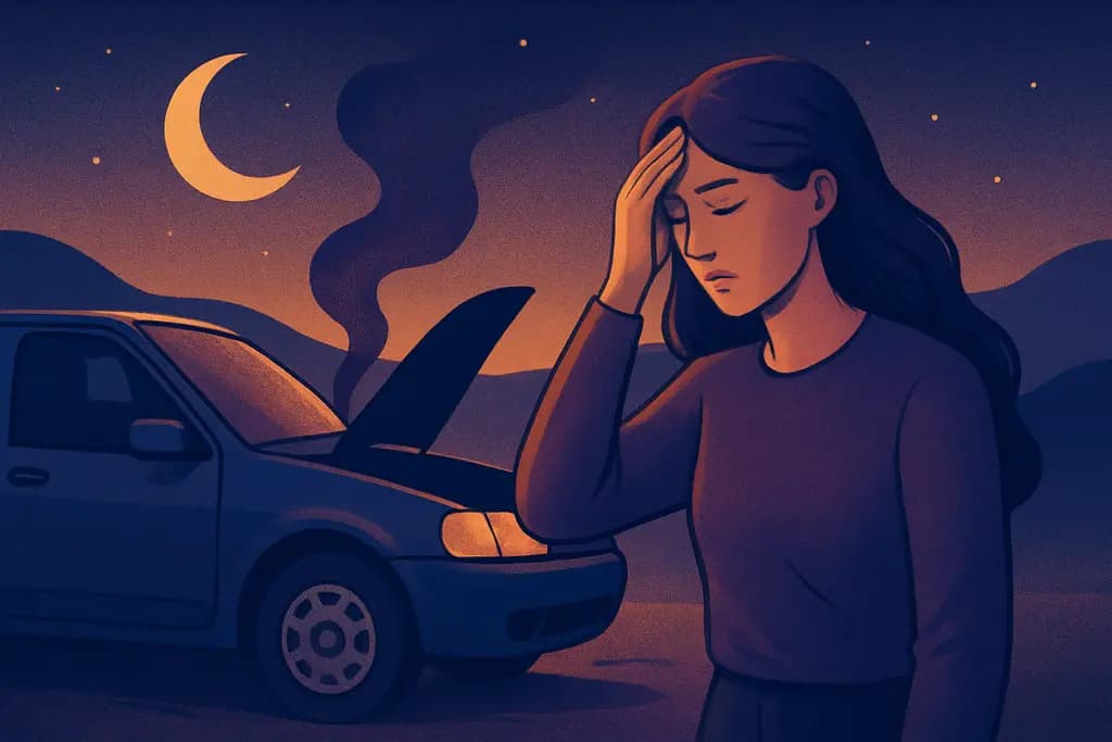 Dream illustration: Car won't start or breaks down