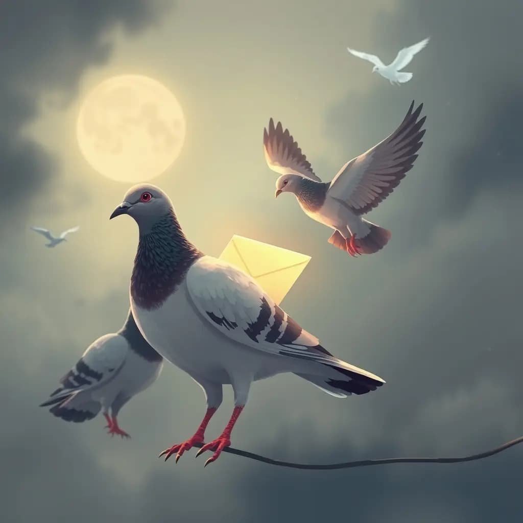 Dream illustration: Carrier pigeons deliver message