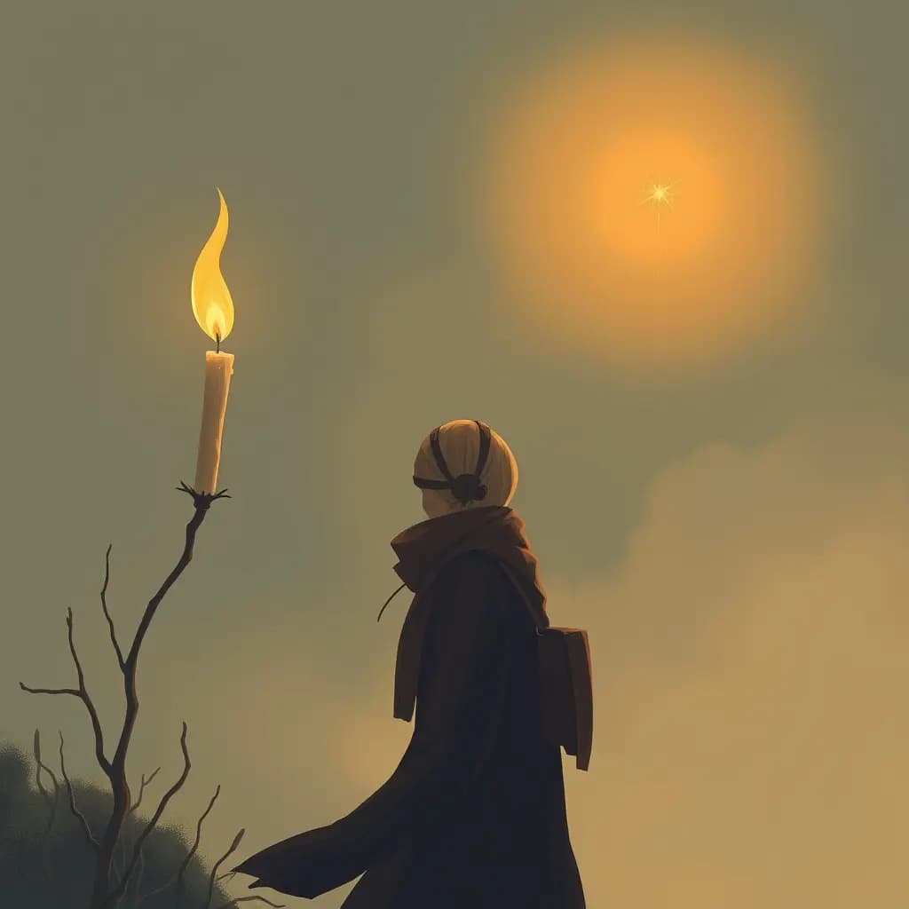 Dream illustration: Carrying a Candle That Won't Light