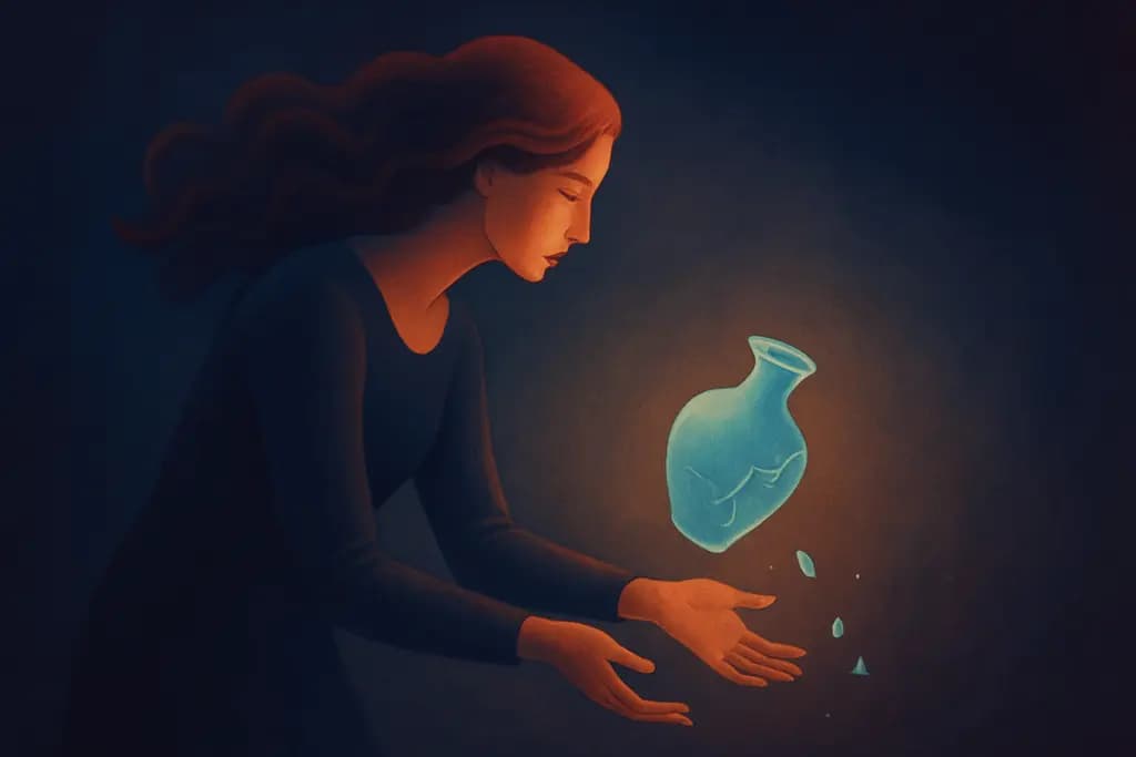 Dream illustration: carrying a fragile object and dropping it