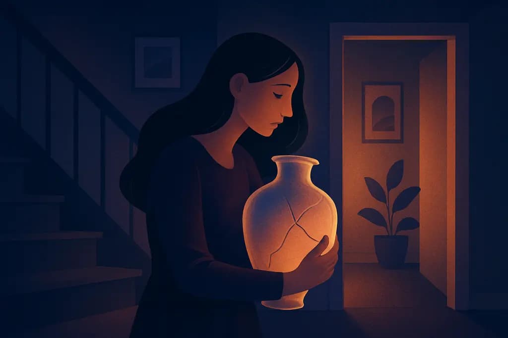 Dream illustration: carrying a fragile object in my house dream