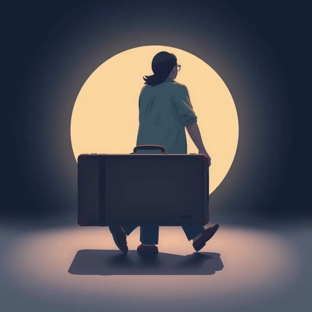 Dream illustration: Carrying an Empty Suitcase