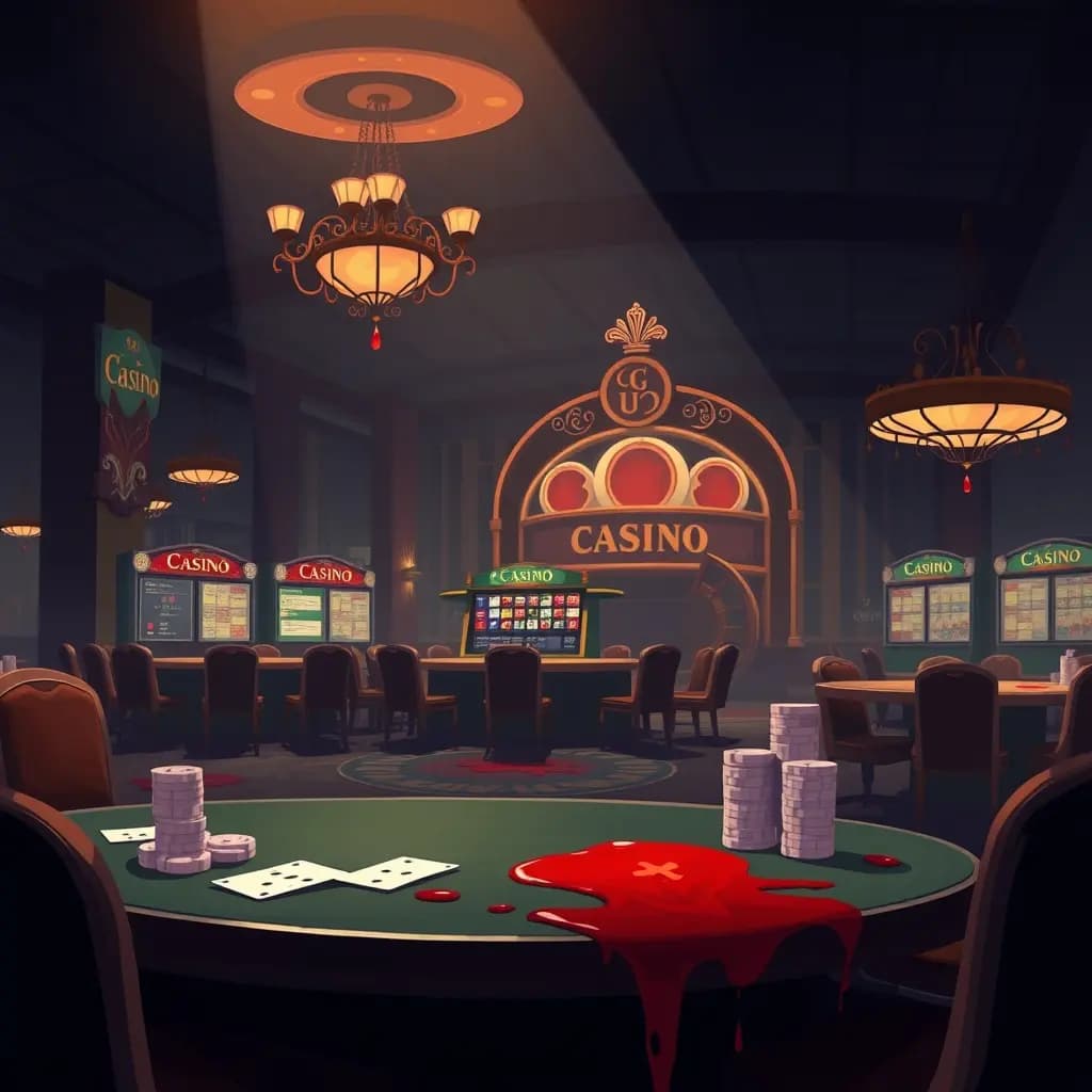 Dream illustration: a Casino and Blood