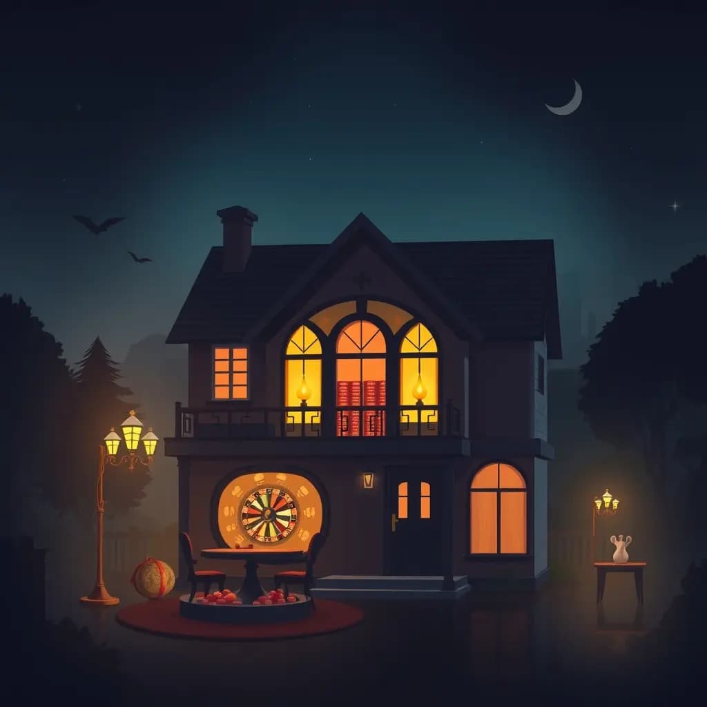 Dream illustration: a Casino and a Childhood Home
