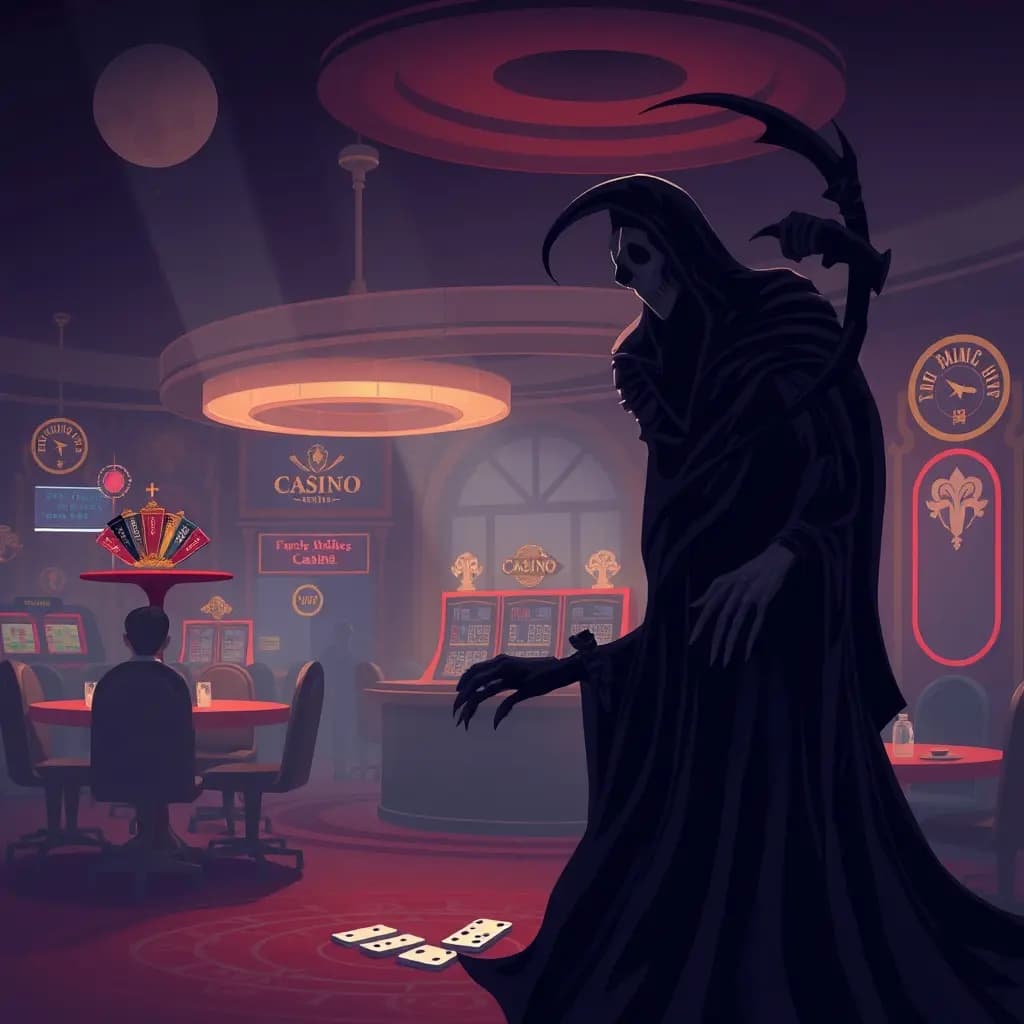 Dream illustration: a Casino and Death