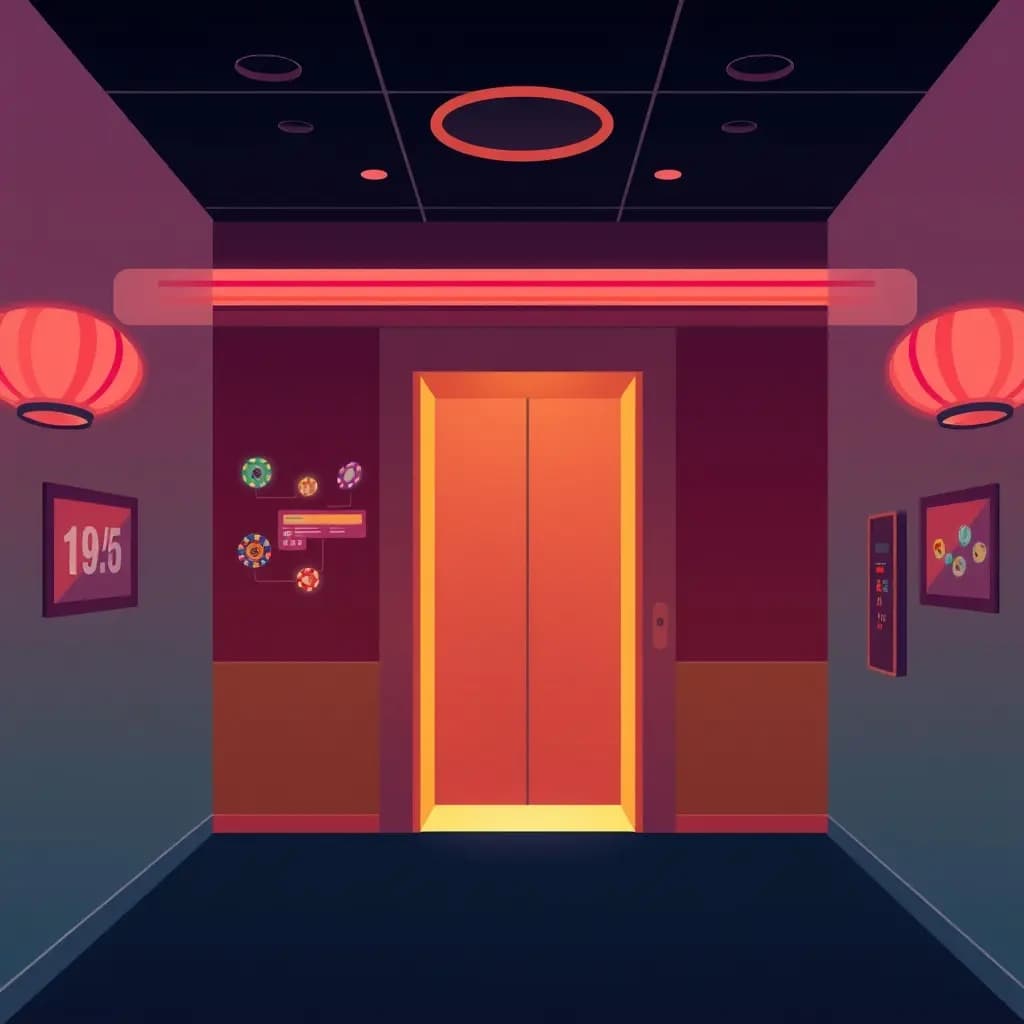 Dream illustration: a Casino and an Elevator