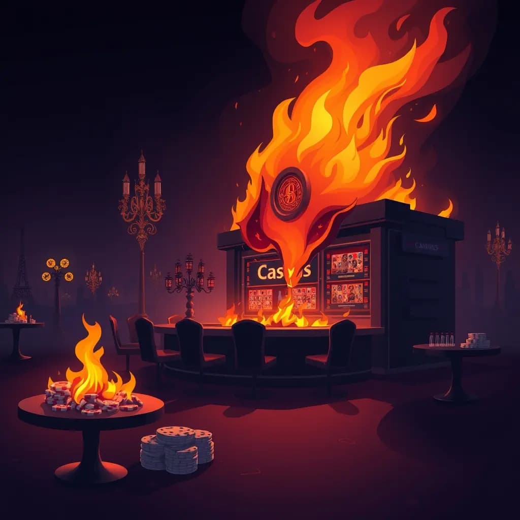 Dream illustration: a Casino and Fire