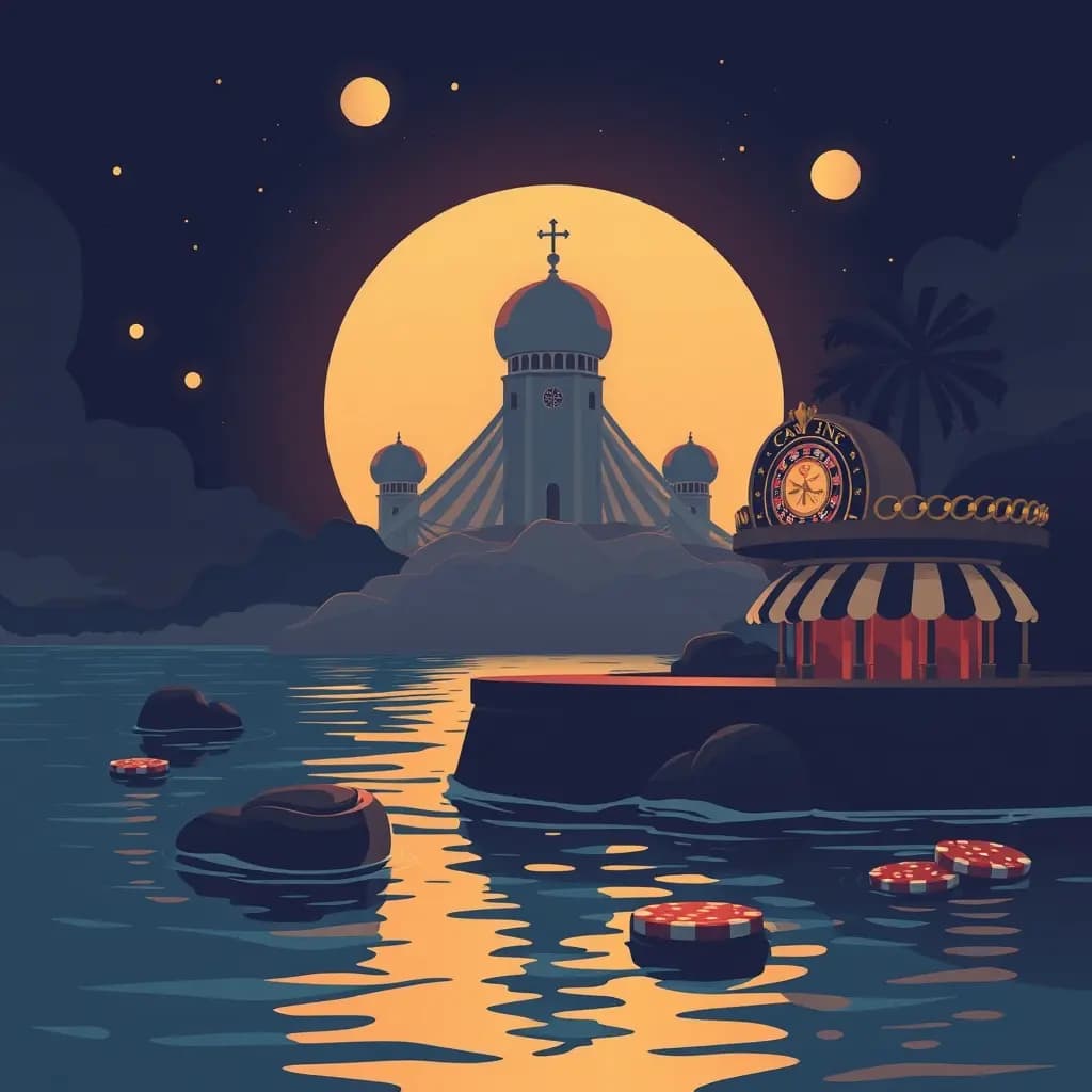 Dream illustration: a Casino and Water