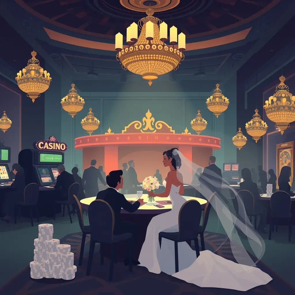 Dream illustration: a Casino and a Wedding
