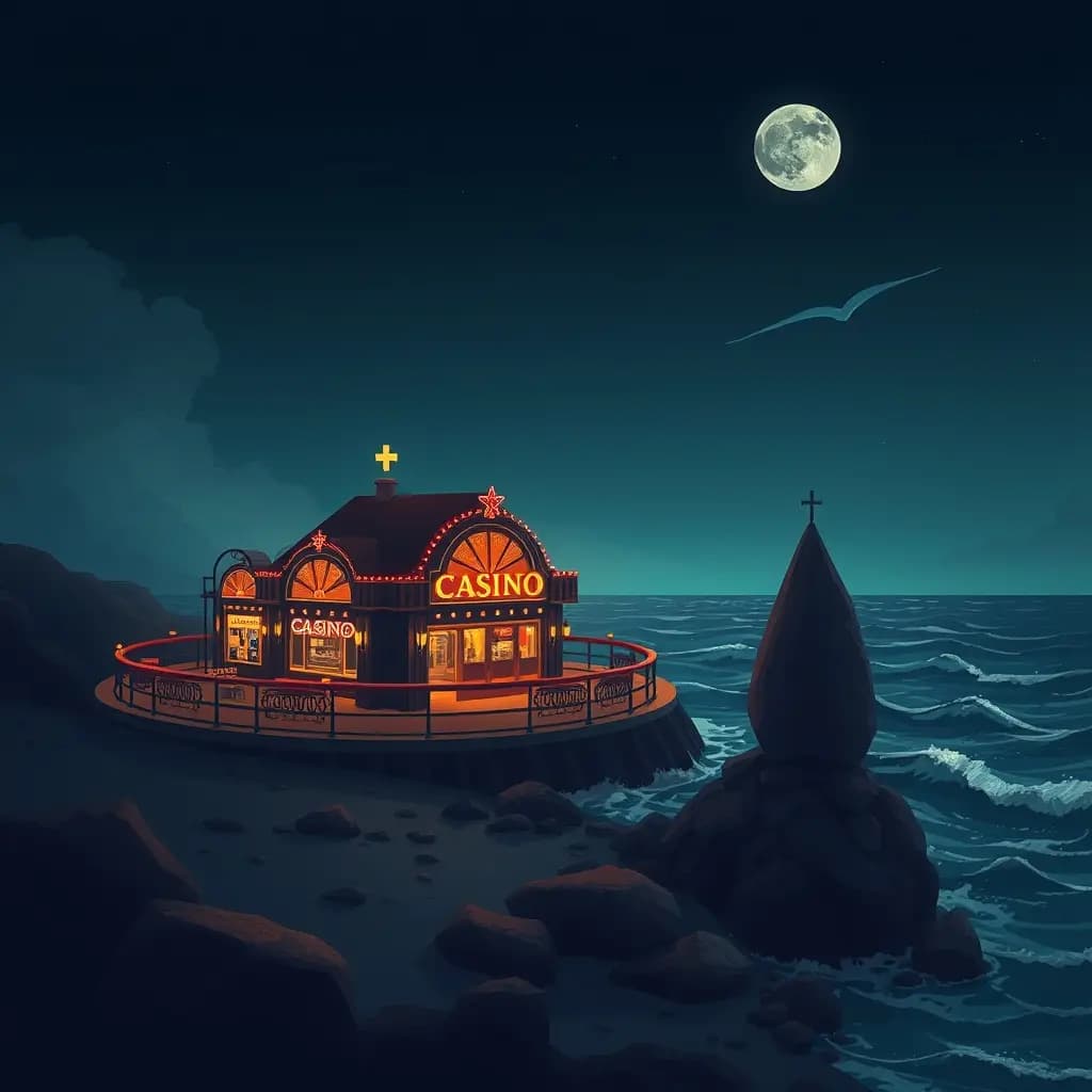 Dream illustration: a Casino by the Ocean