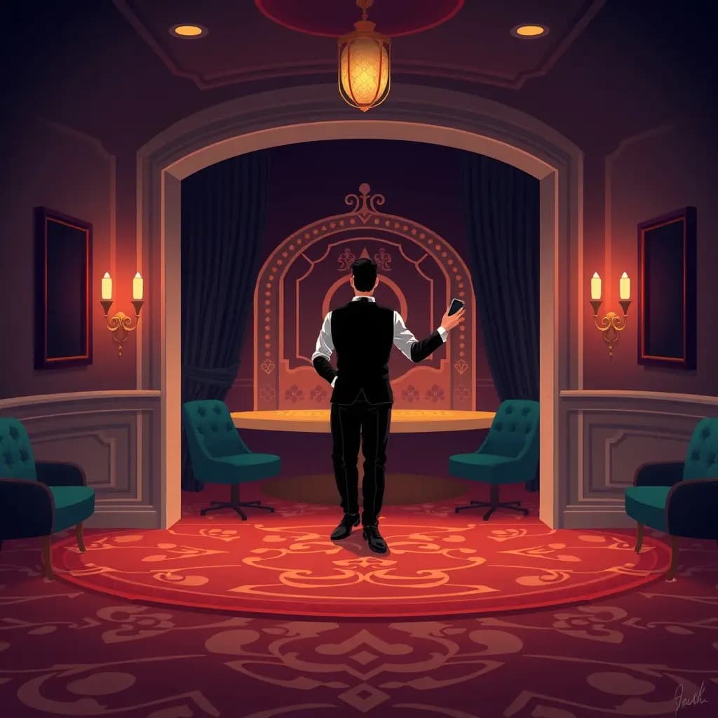 Dream illustration: a Casino Host Inviting You to a VIP Room