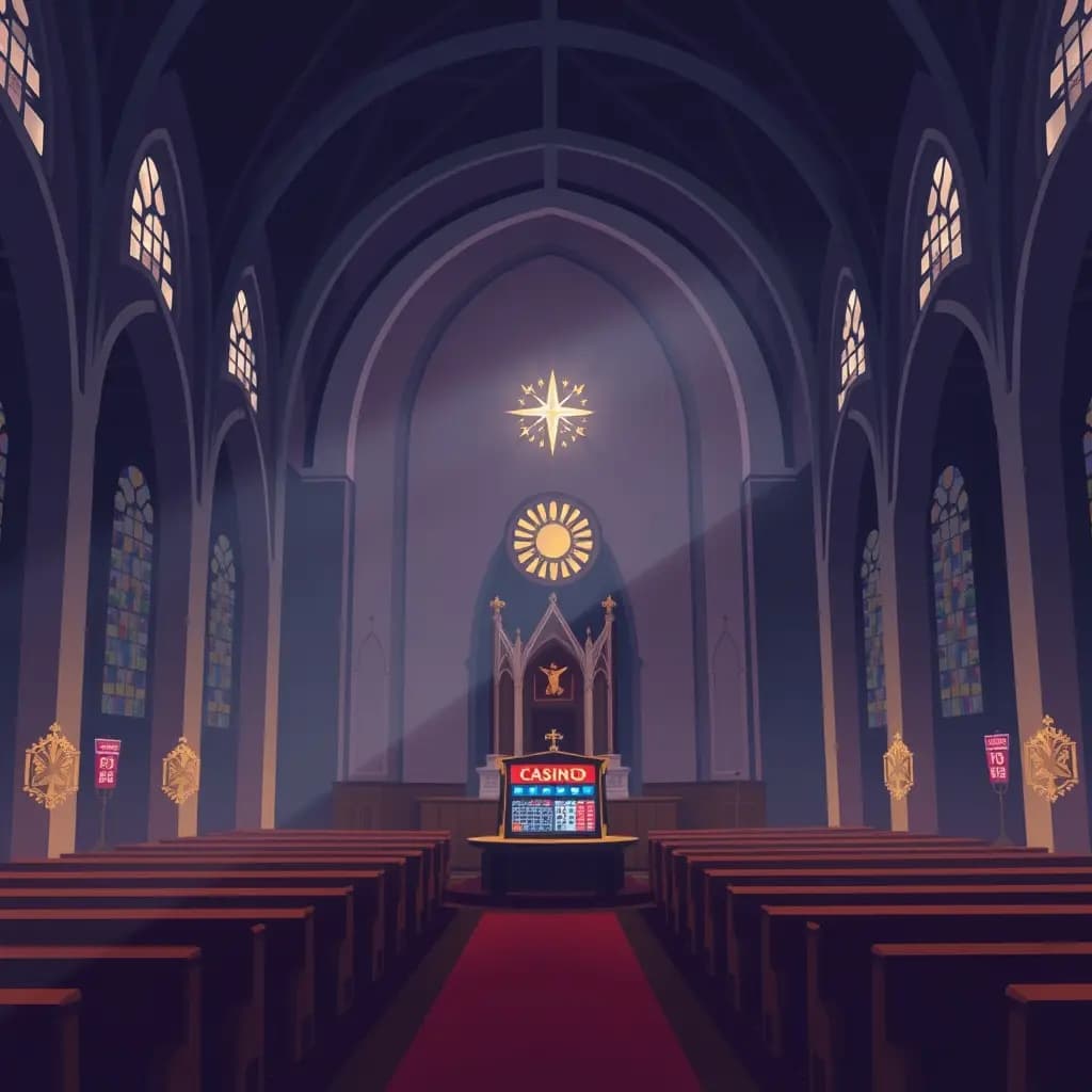Dream illustration: a Casino Inside a Church