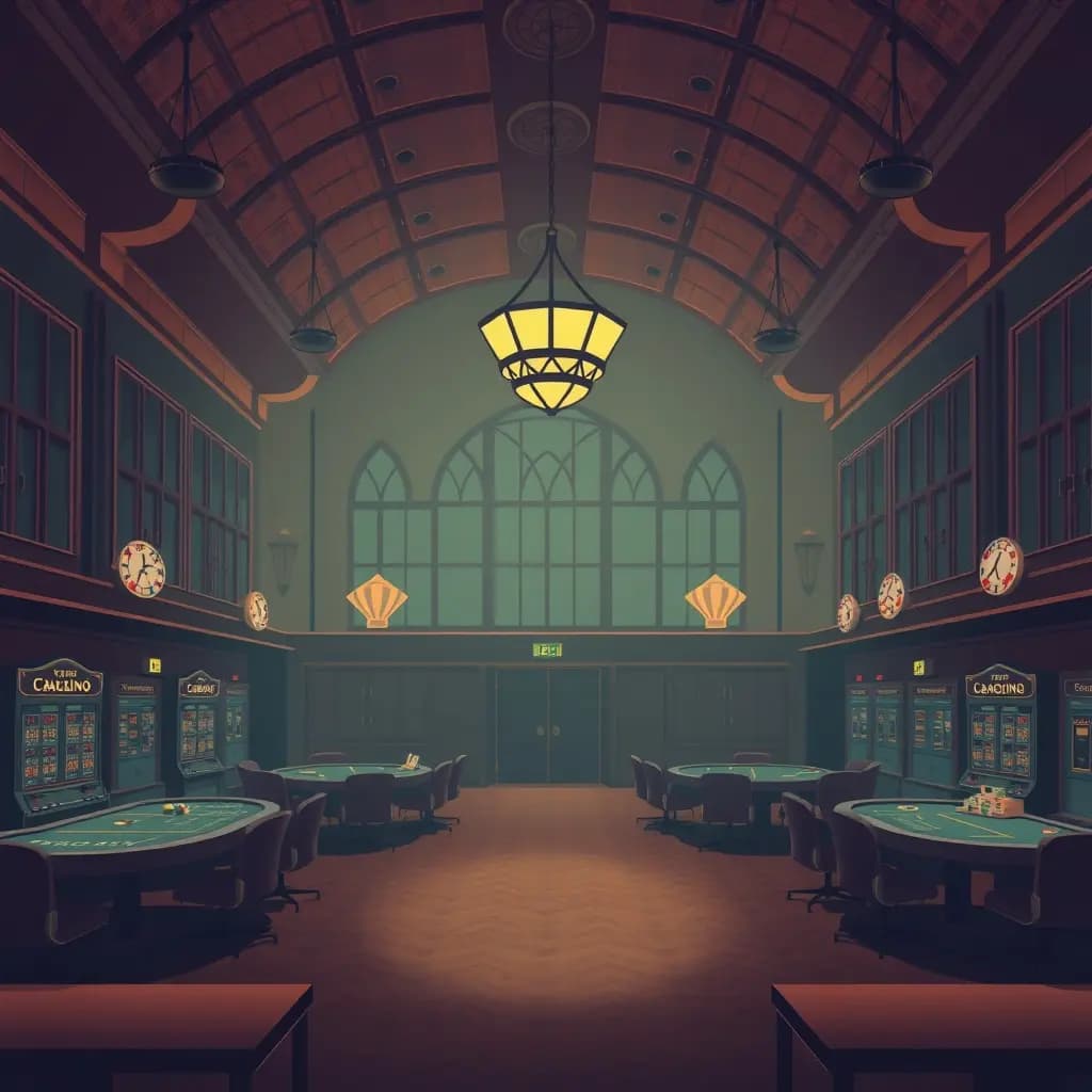 Dream illustration: a Casino Inside a School