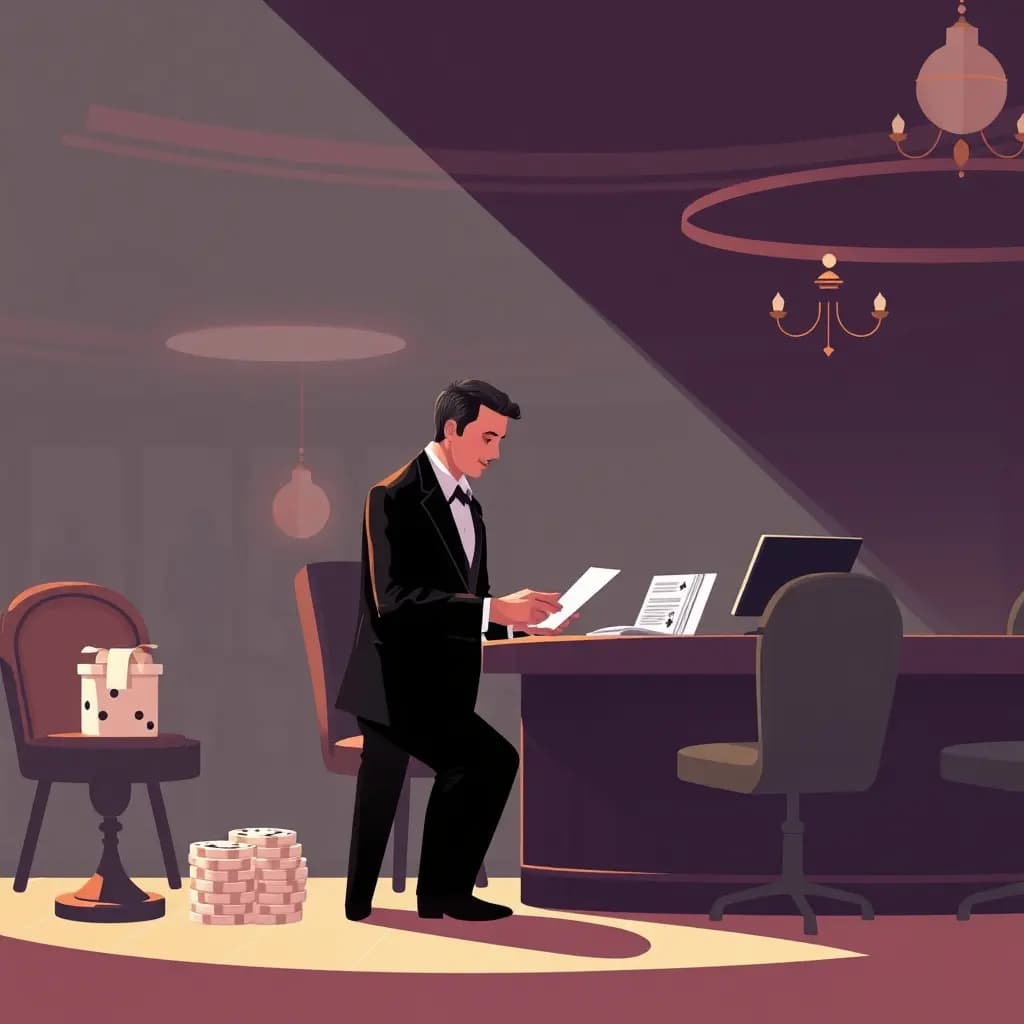 Dream illustration: a Casino Manager Offering You a Job