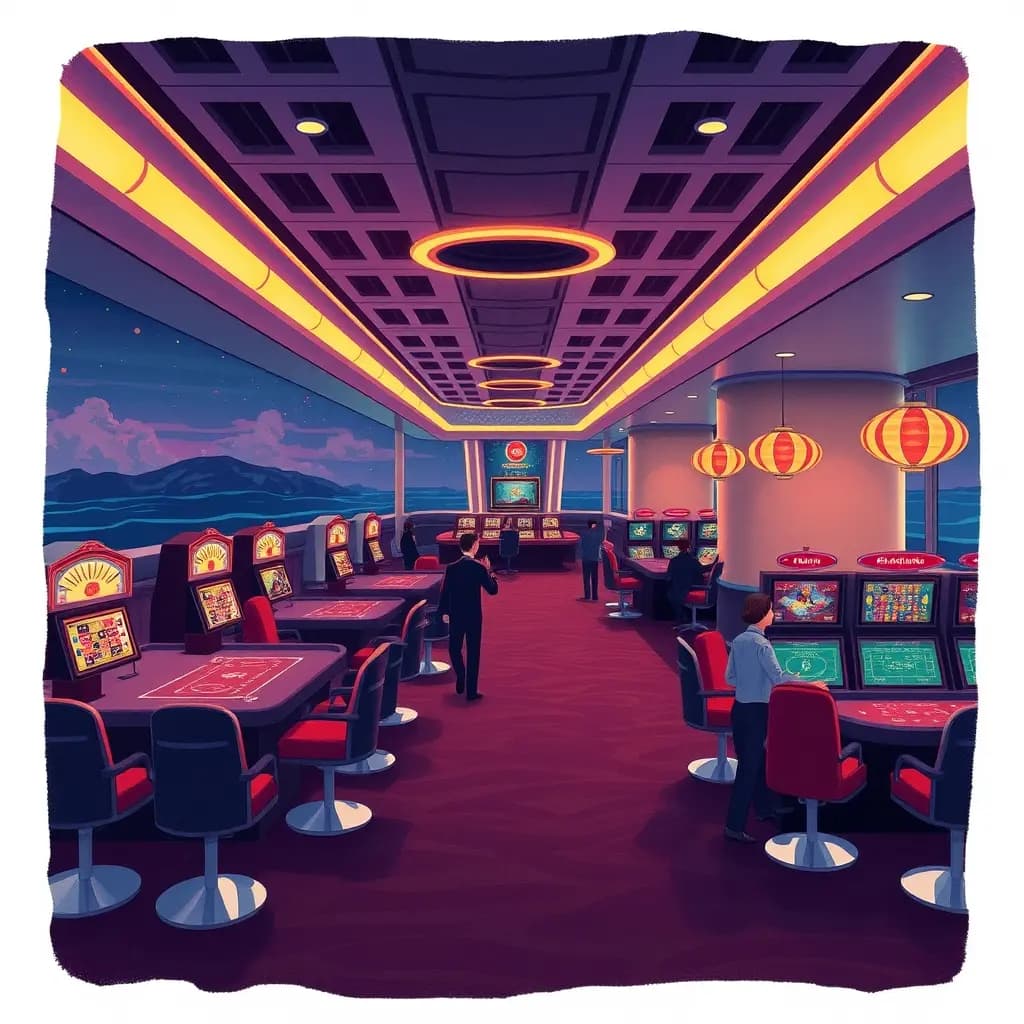 Dream illustration: a Casino on a Cruise Ship