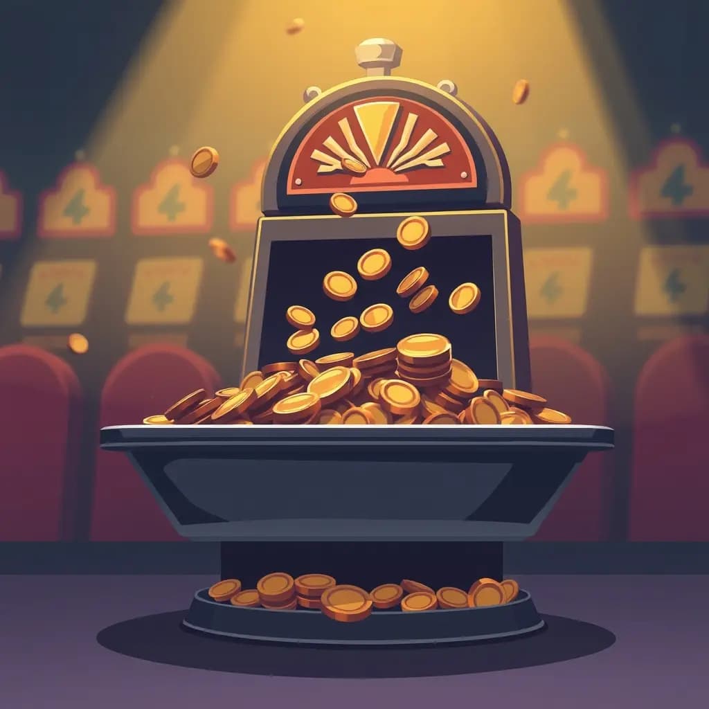 Dream illustration: a Casino Payout in Coins