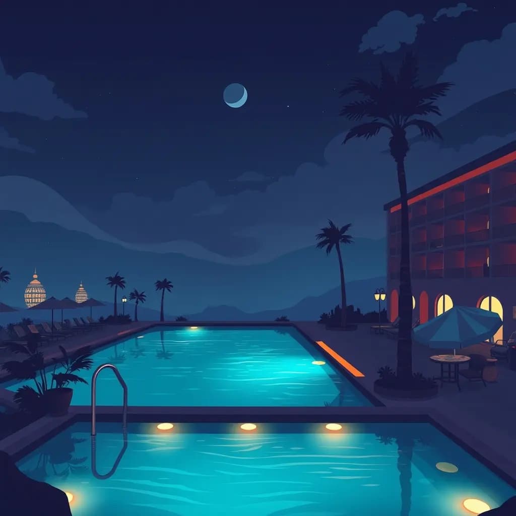 Dream illustration: a Casino Resort Pool