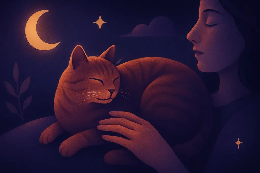 Dream illustration: Cats purring on you