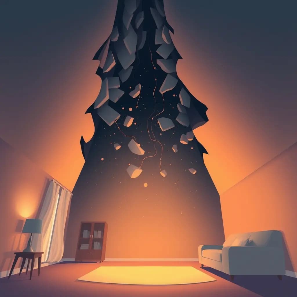 Dream illustration: Ceiling collapses slowly