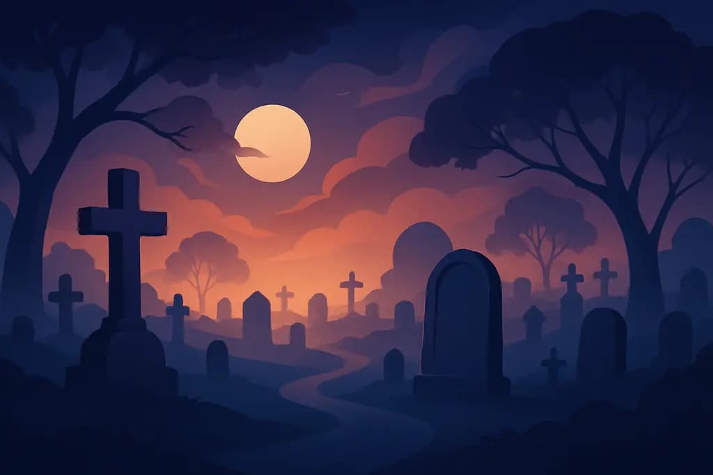 Dream illustration: Cemetary
