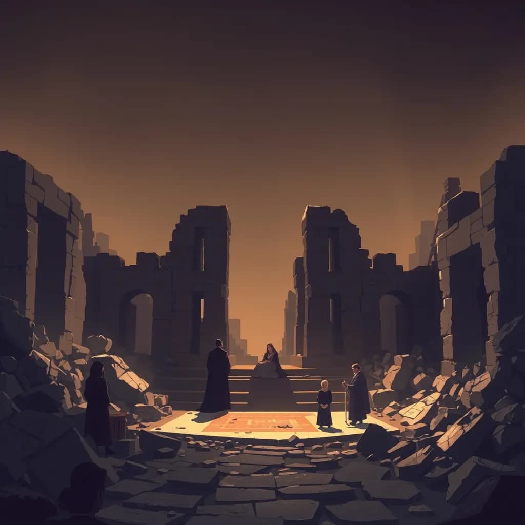Dream illustration: Ceremony held in ruins