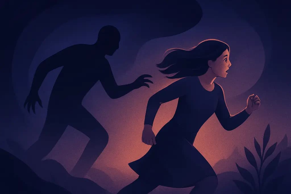 Dream illustration: Chased by a shadowy silhouette