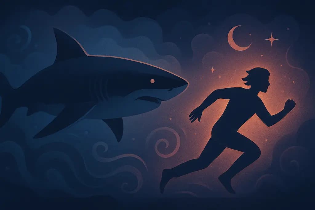 Dream illustration: Chased by a Shark