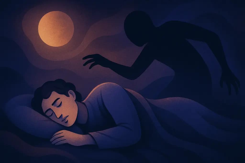 Dream illustration: Chased by an Unknown Shadow