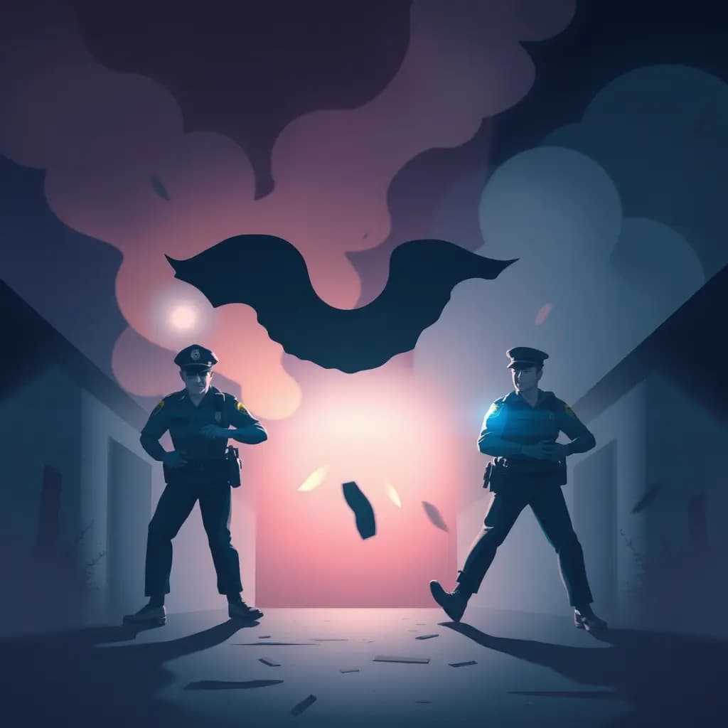 Dream illustration: Chased by police
