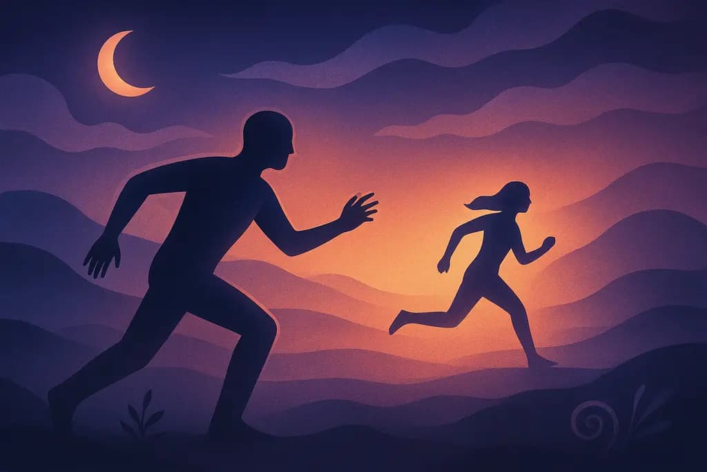 Dream illustration: Chasing someone else