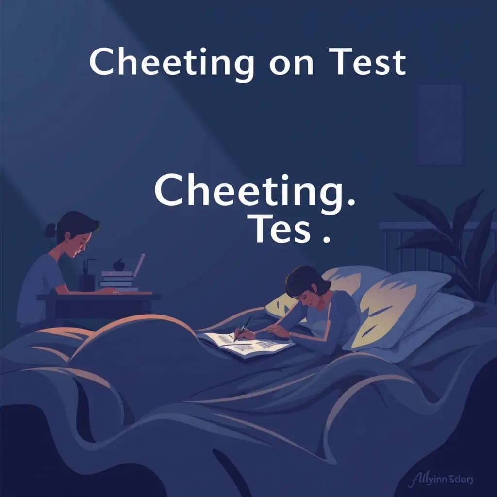 Dream illustration: Cheating on a Test