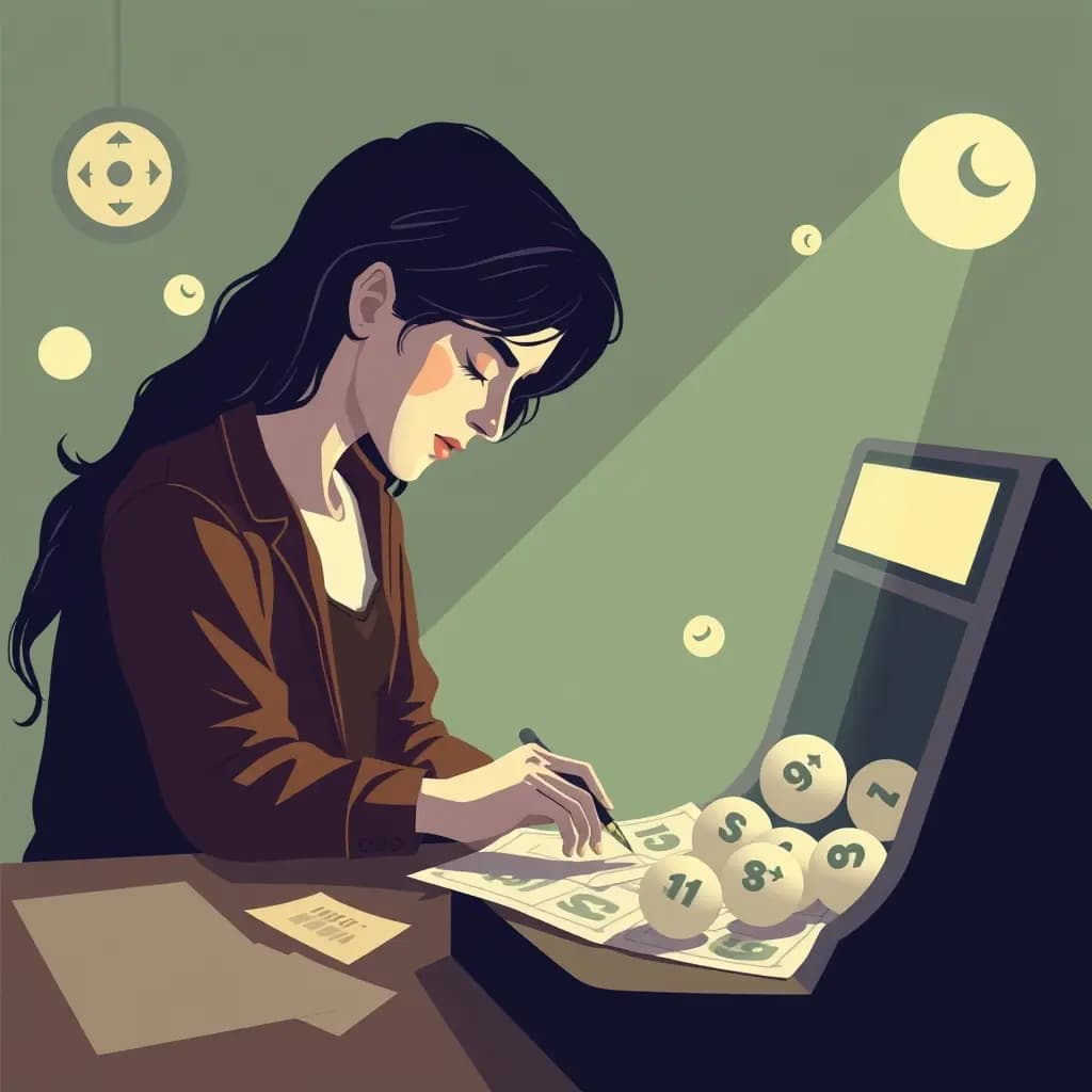 Dream illustration: Checking Lottery Numbers