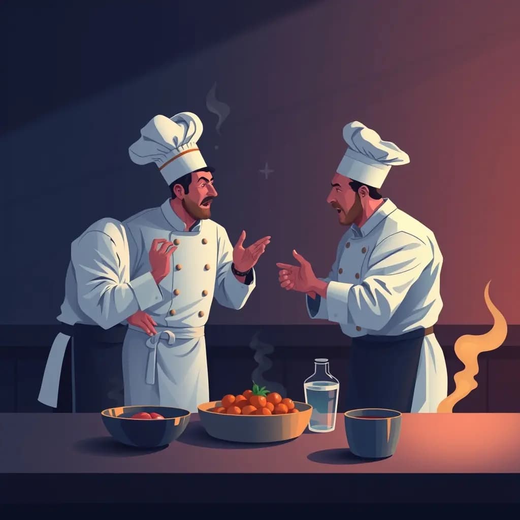 Dream illustration: Chefs arguing around you