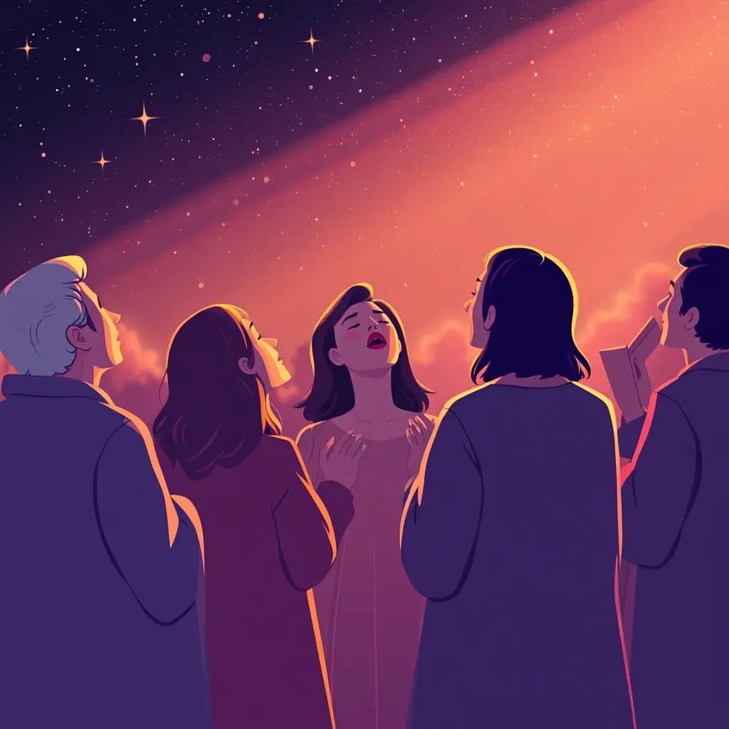 Dream illustration: Choir singing out of tune