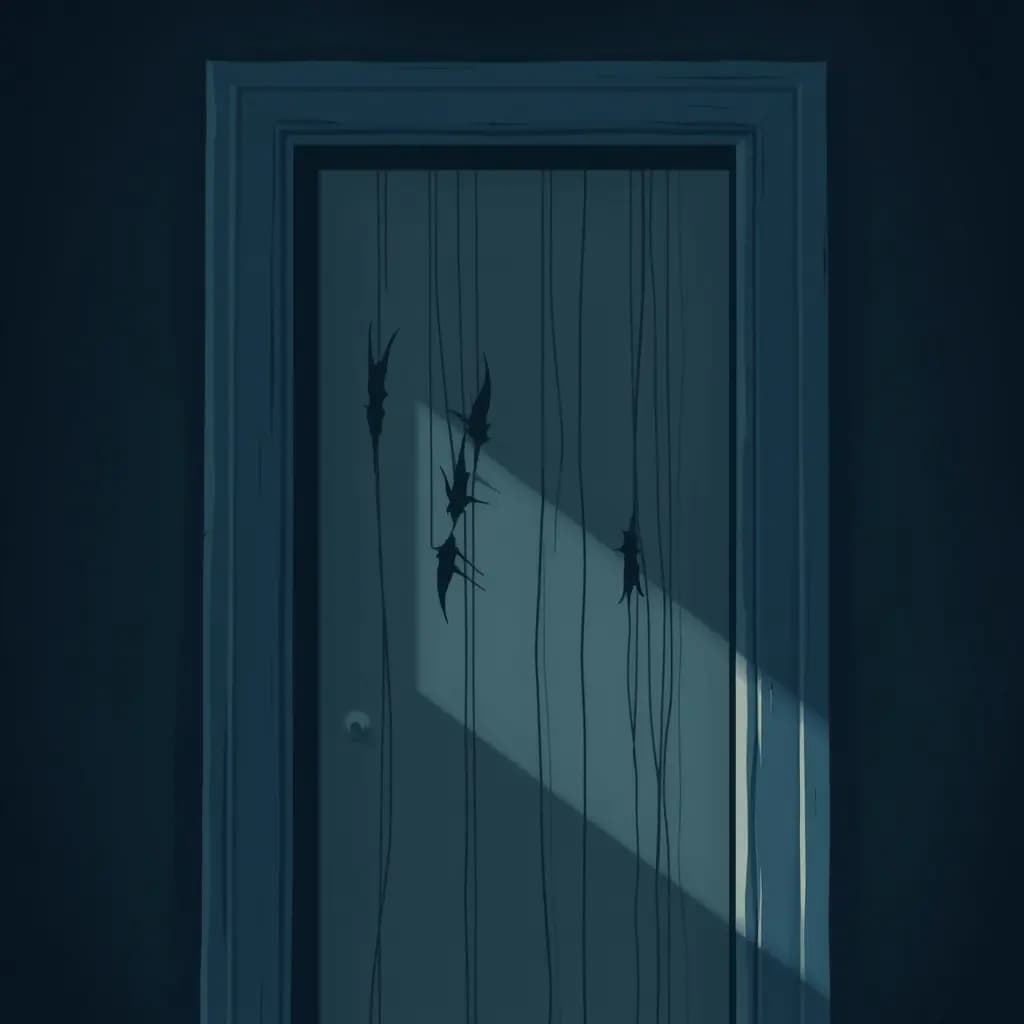 Dream illustration: Claw marks on doorframe
