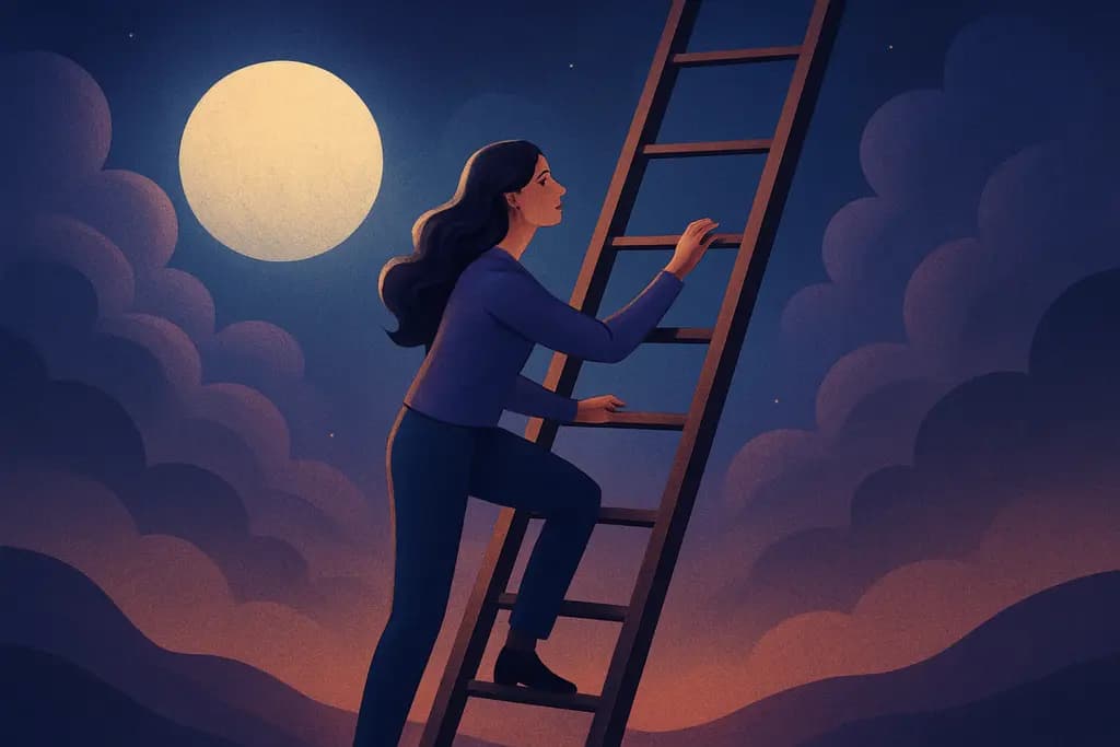 Dream illustration: Climbing a ladder