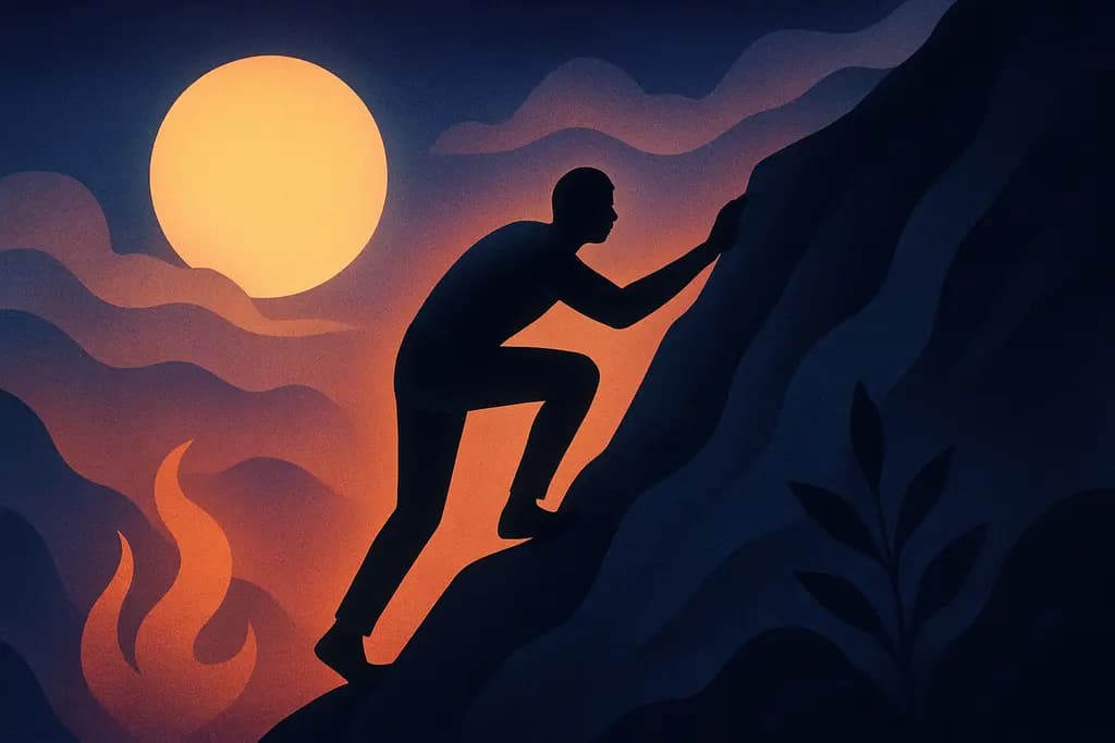 Dream illustration: climbing dream meaning