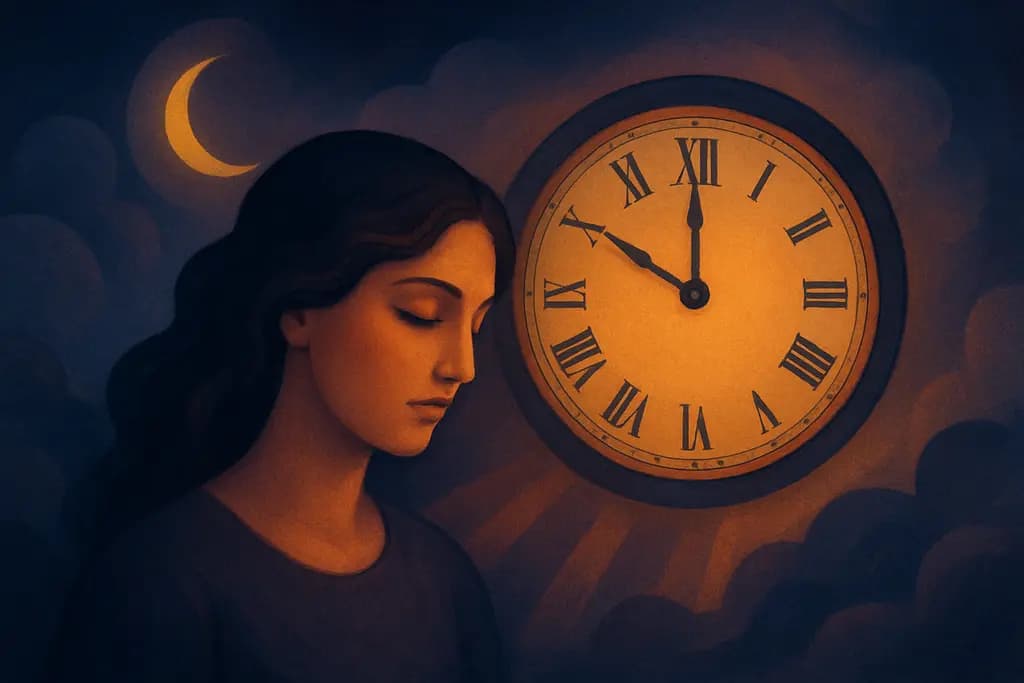 Dream illustration: Clock stops or time freezes dream