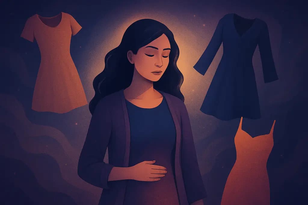 Dream illustration: Clothes keep changing style or size