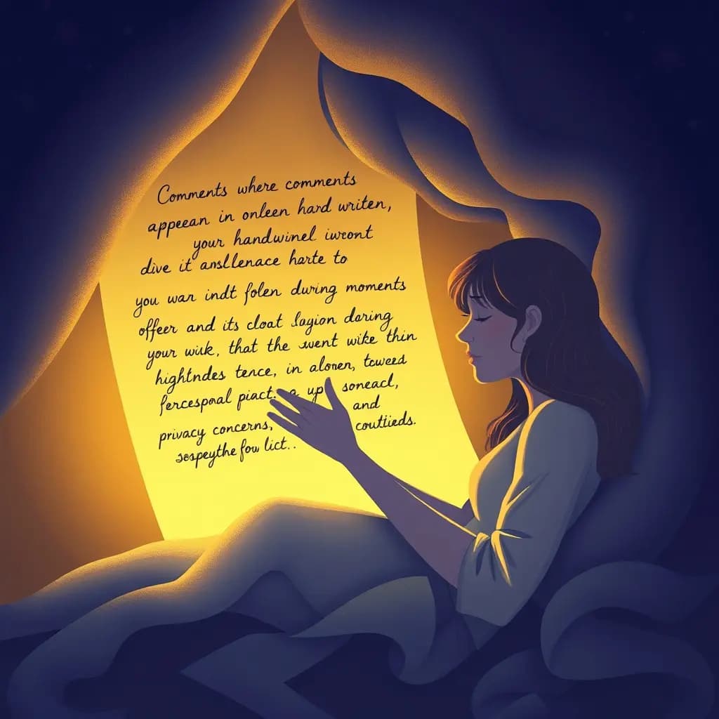 Dream illustration: Comments written in your handwriting