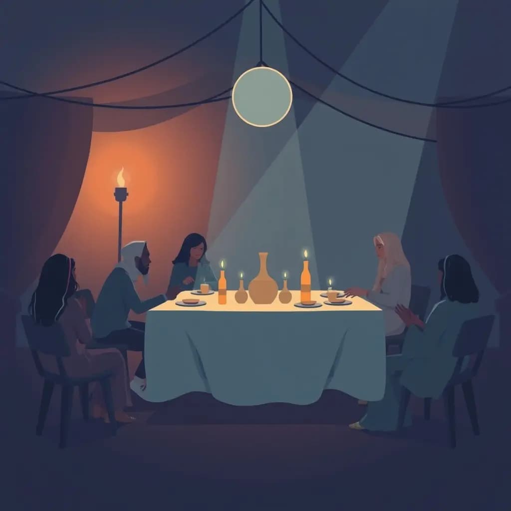 Dream illustration: Community Feast With Empty Seats