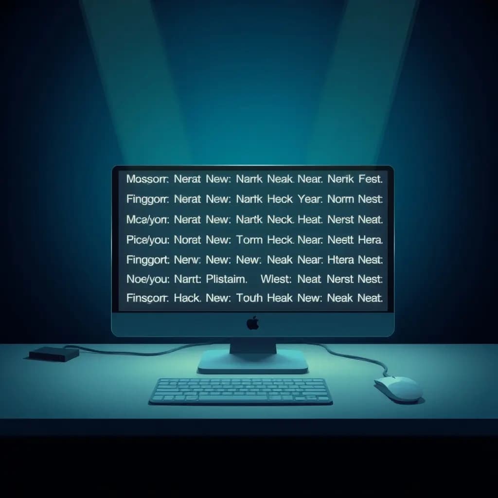 Dream illustration: Computer screen full of names