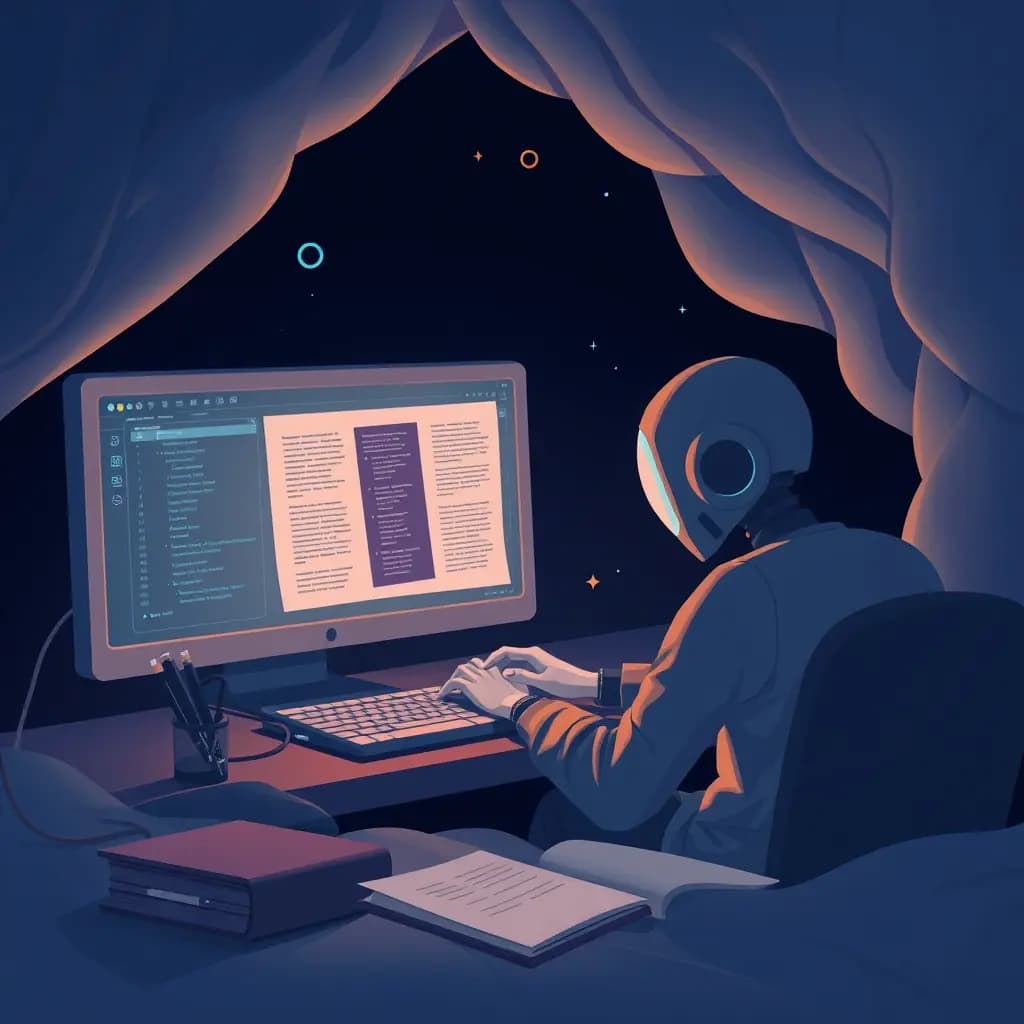 Dream illustration: Computer writes your diary