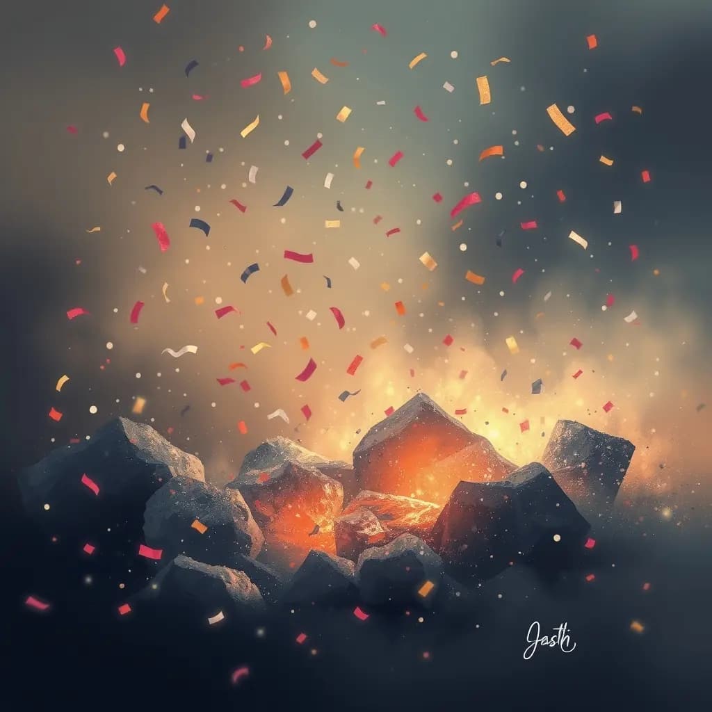 Dream illustration: Confetti turns to ash