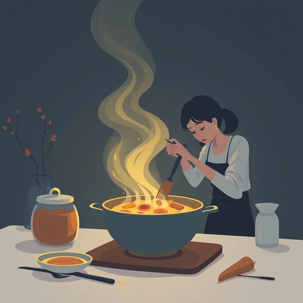 Dream illustration: Cooking and food tasting wrong