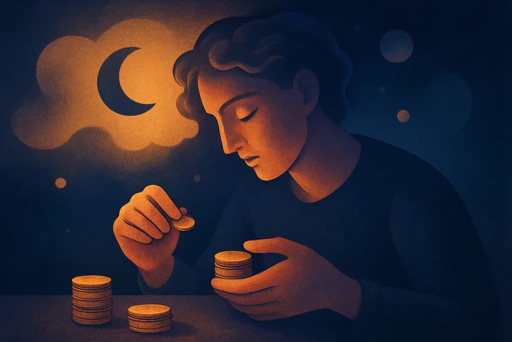Dream illustration: Counting Coins or Bills