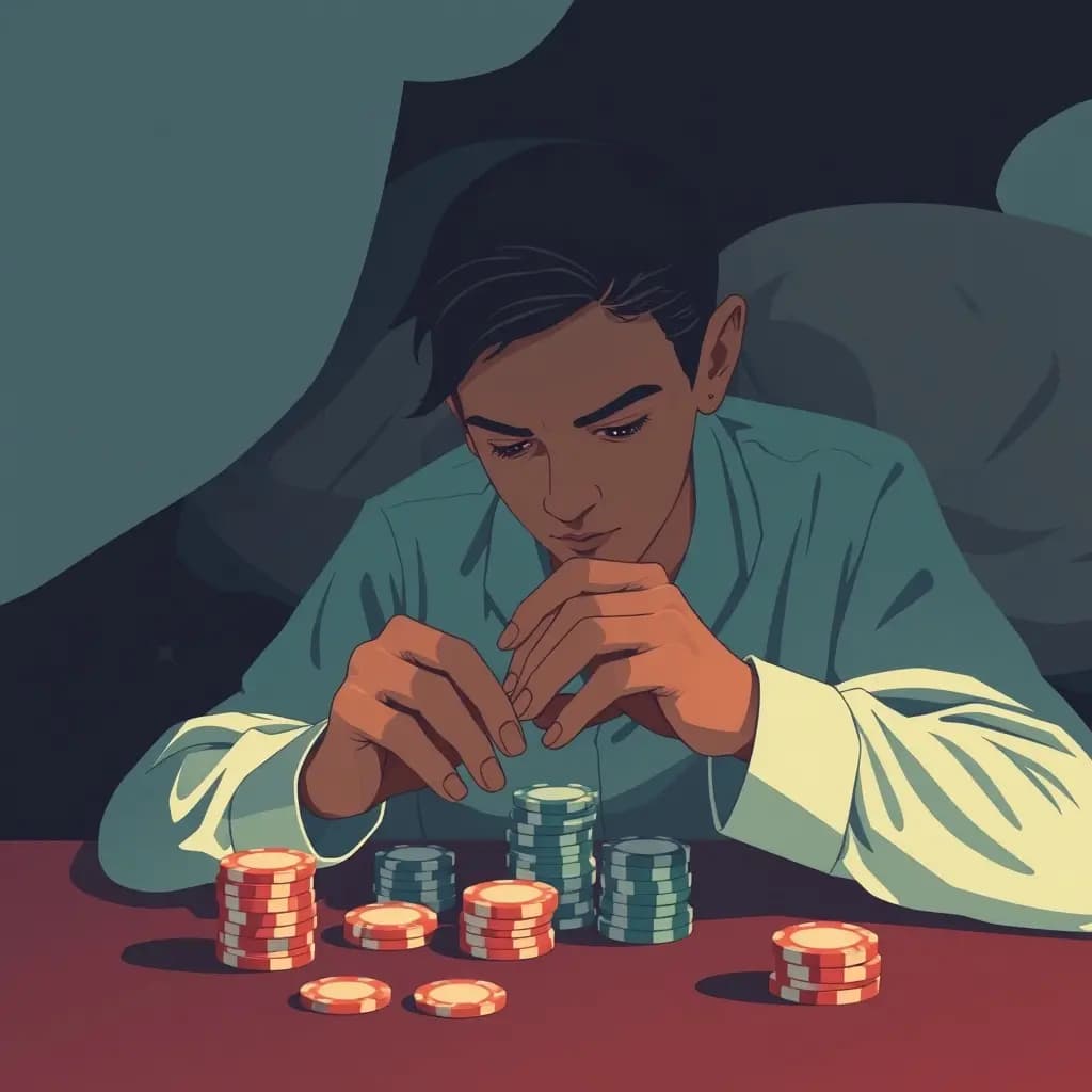 Dream illustration: Counting counterfeit casino chips