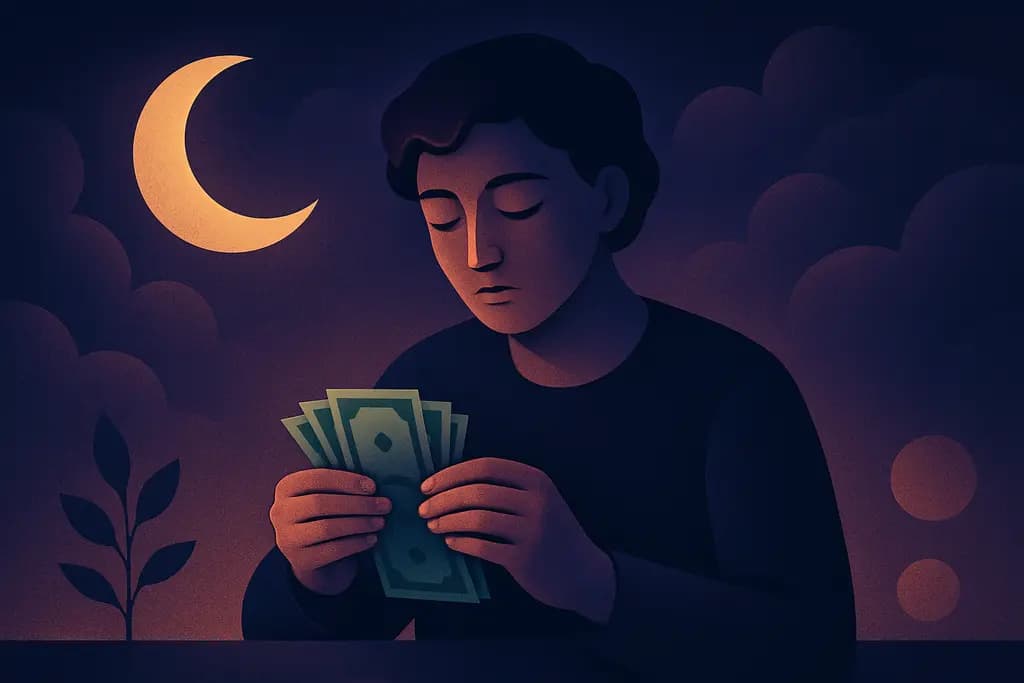 Dream illustration: Counting money